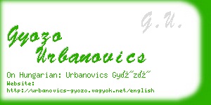 gyozo urbanovics business card